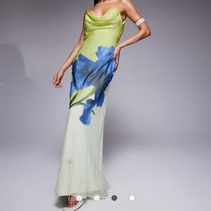 ASOS Green and Blue Floral Dress